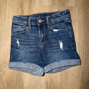 Old Navy Dark Blue Rolled Cuff Denim Shorts
